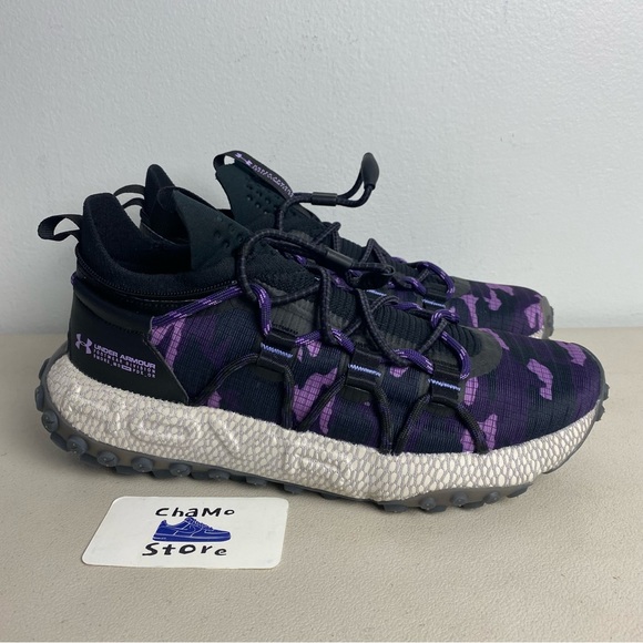 Under Armour Other - Under Armour HOVR Summit Fat Tire ‘Black Purple Camo 3026149-002 Mens Sz 9.5